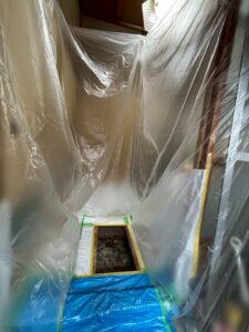 シロアリ駆除工事 養生