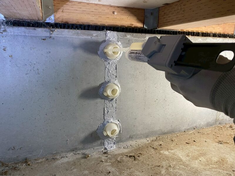 浜松市のご住宅にてシロアリ予防・基礎クラック補修工事の施工後写真